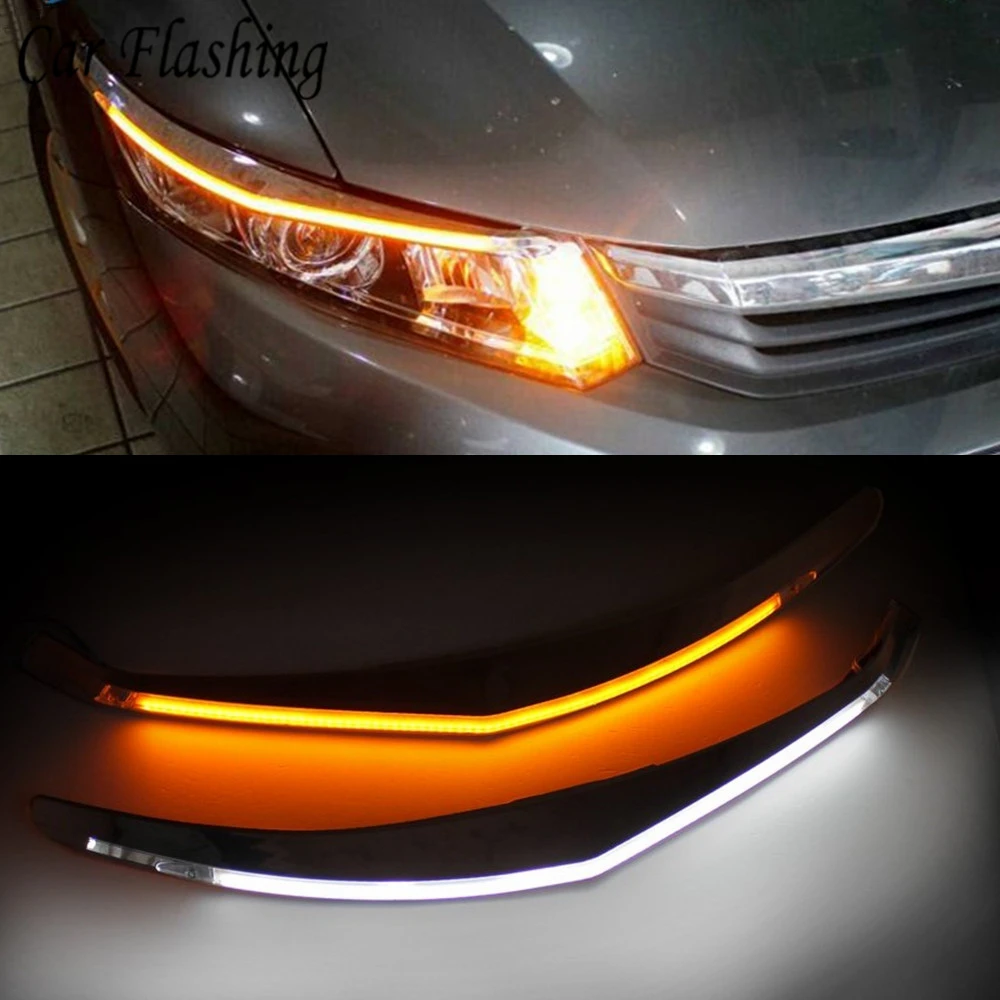 2 шт. украшение для автомобильной фары бровей указатель поворота 12V LED DRL