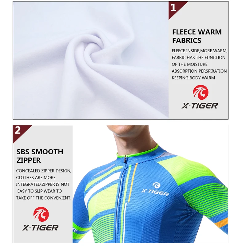 X Tiger 2020 Зимняя Теплая Флисовая одежда для велоспорта анти пот горный велосипед