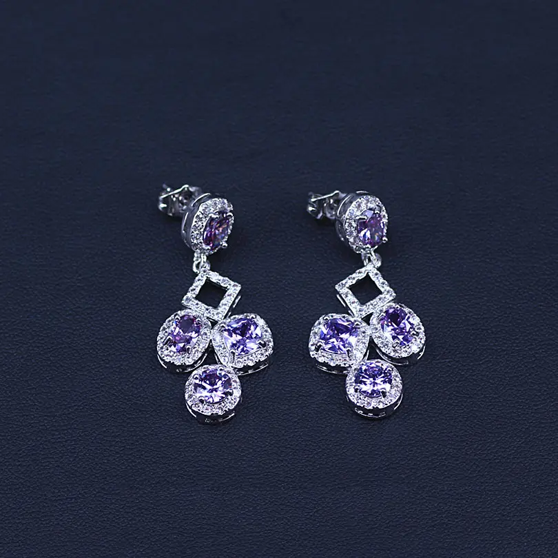 Женский комплект украшений из сережек Кулонов ожерелий колец и браслета