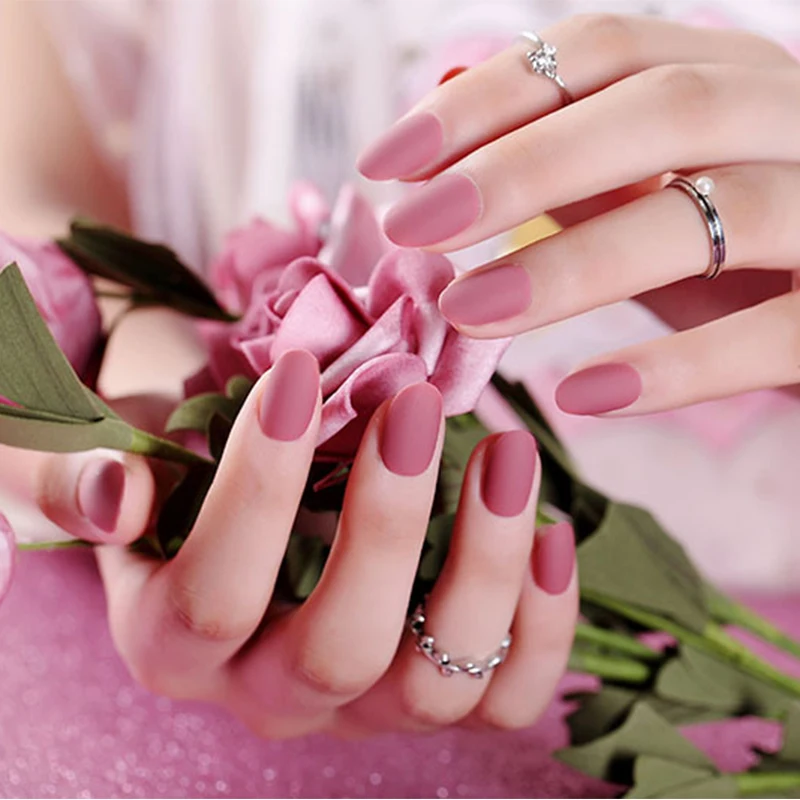 24 шт./компл. простые матовые накладные ногти предварительно дизайн полностью