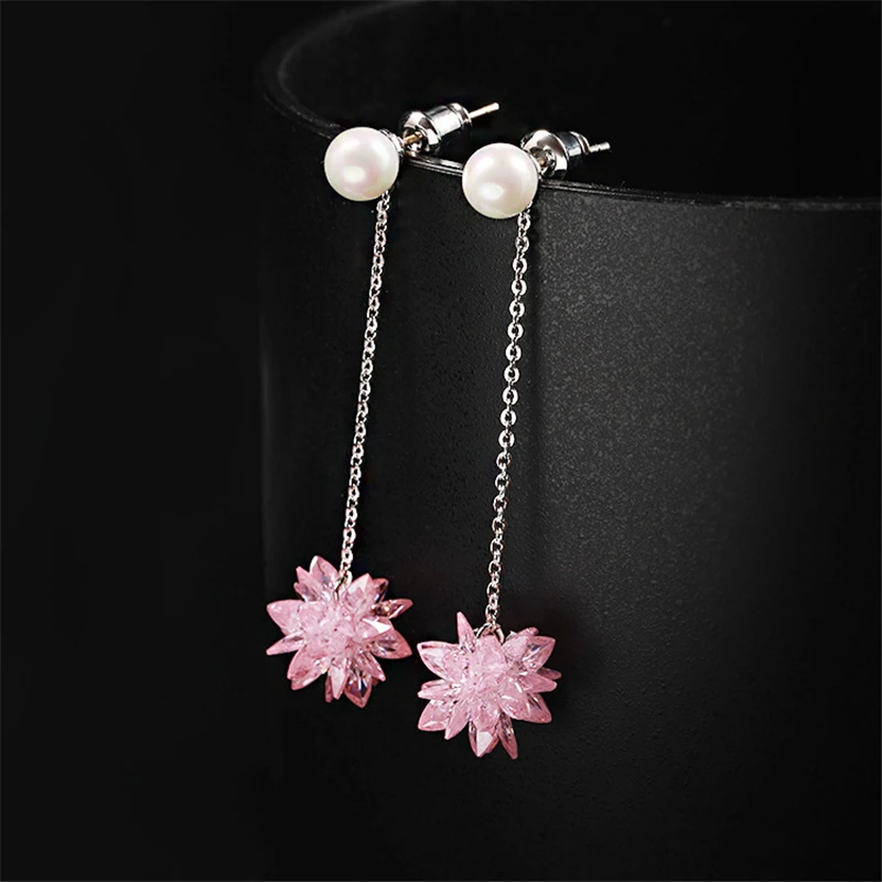 Ataullah Long Drop Dangle Hanging Pendant Earrings New Fashion Simulated Pearl Rhinestone For Women Jewelry Brincos Bijoux EW009 | Украшения