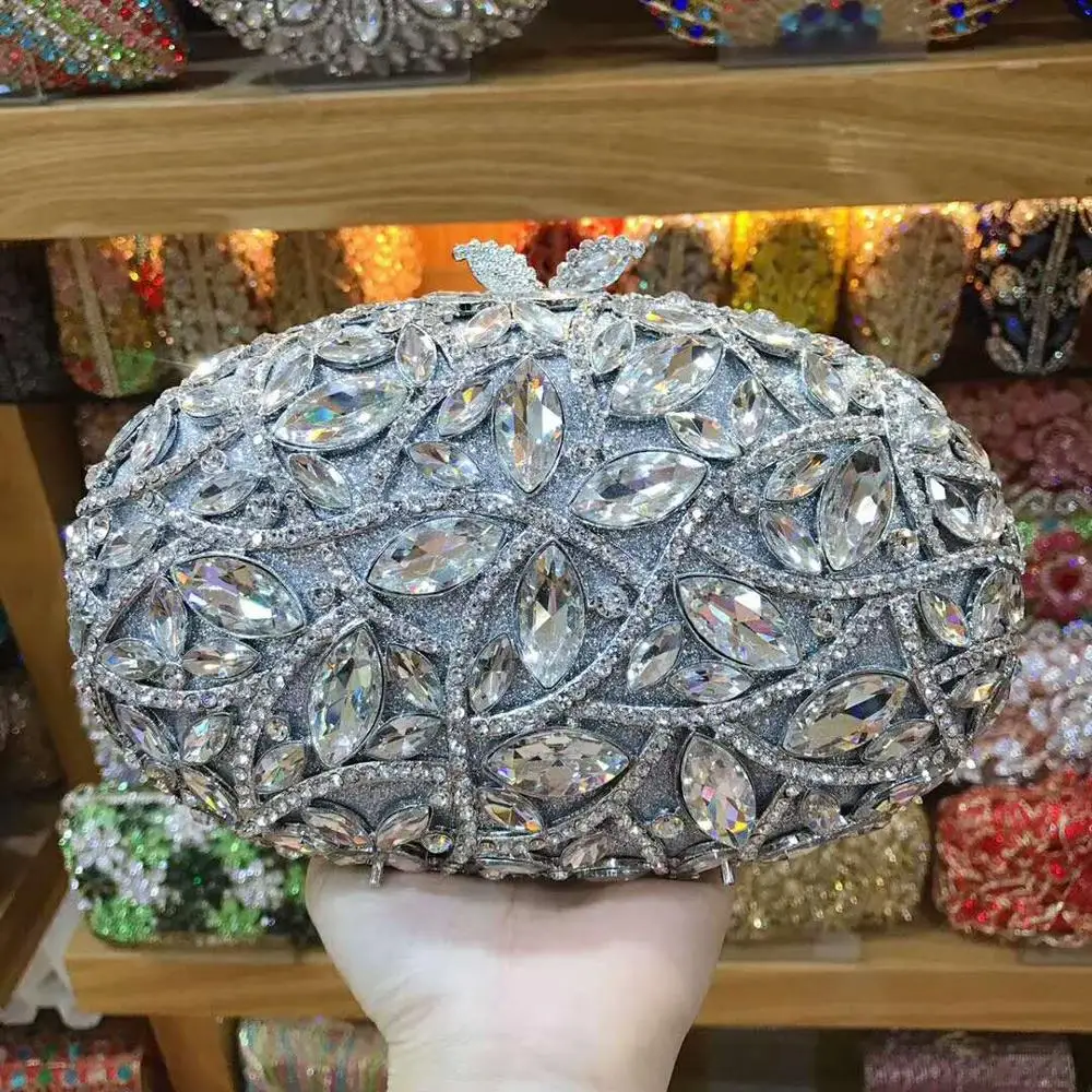 XIYUAN женские серебряные/Золотые/зеленые вечерние сумки с кристаллами клатч для