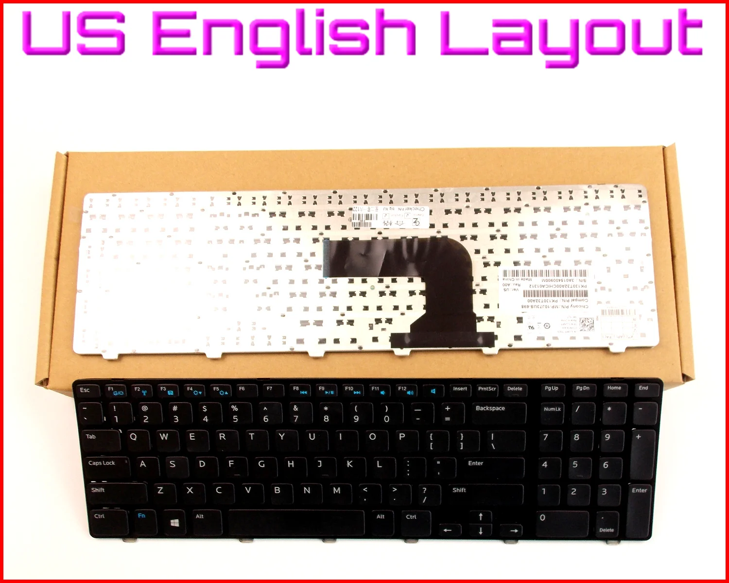 Новая клавиатура США английская версия для ноутбука Dell Inspiron 17 3721 MP-10J73US-698 JJNFF |