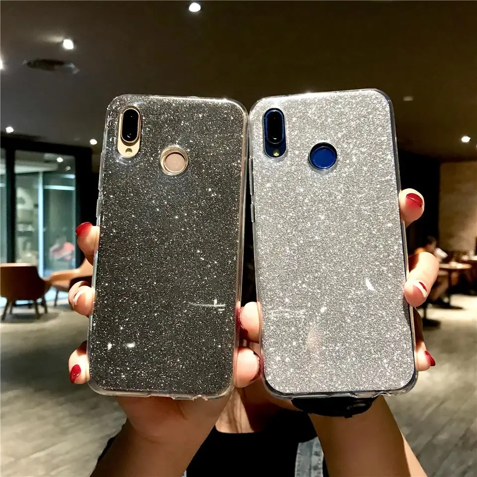 Блестящий силиконовый чехол 2 в 1 для Huawei P20 Lite P10 Mate 20 10 9 8 Honor 7X 6X 6A чехлы iphone X XR XS MAX 6