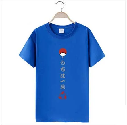 05 Новая футболка с Наруто Аниме SASUKE Uchiha мужская хлопковая летняя свободная wo мужские футболки - Цвет: 05
