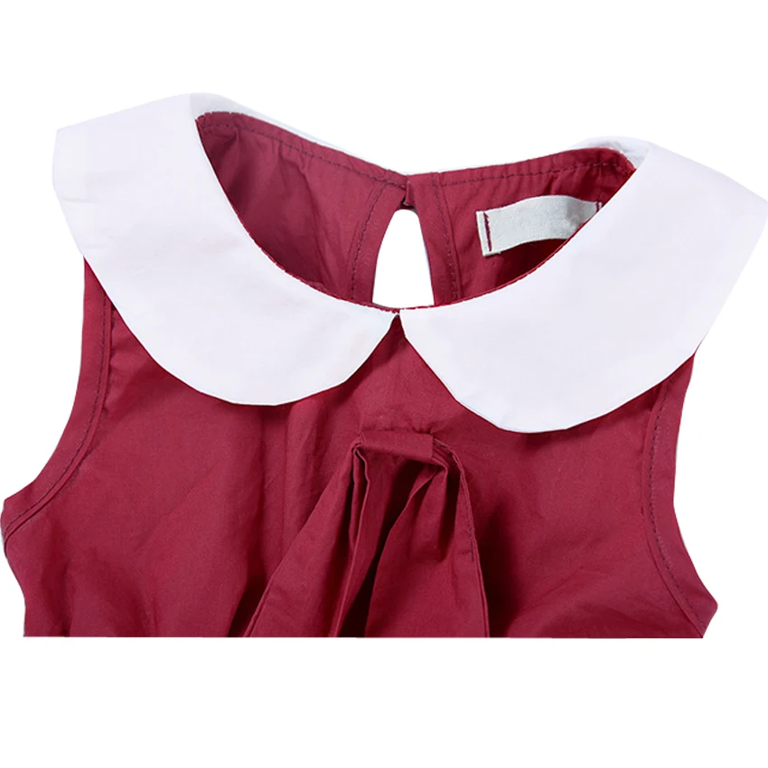 Детский комбинезон без рукавов Одежда для новорожденных Милый Летний красного