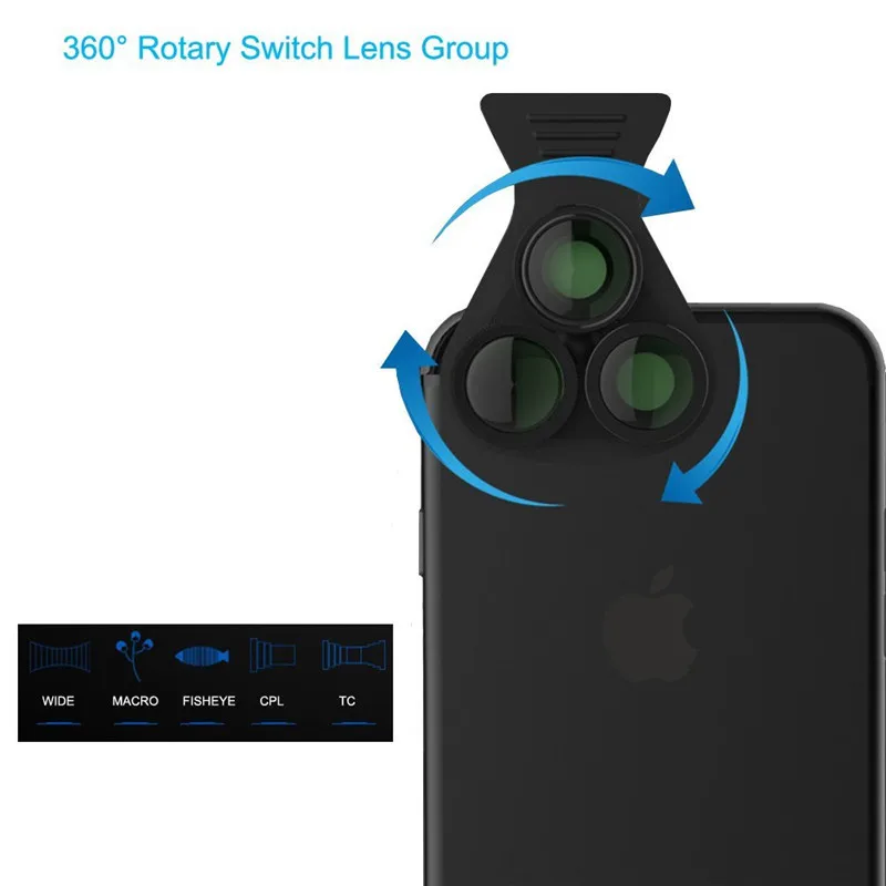 HD объектив для сотового телефона профессиональный 2.5X Telephot 180 градусов Рыбий глаз