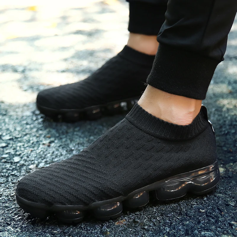 Men Cushioning Sneakers Summer Outdoor Flynite Men's Running Shoes Male Sport Footwear Slip-on Cushion for | Спорт и развлечения