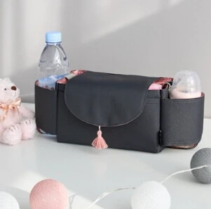 B Universal Buggy Baby Pram Organizer Bottle Holder Stroller Caddy Storage Bag Child A ccessories 350*120*120mm - Цвет: B