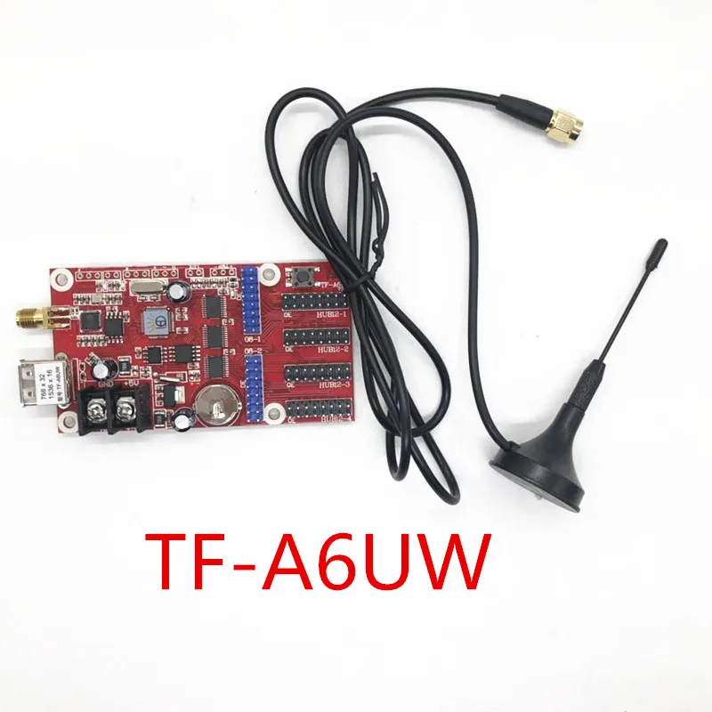 

TF-A6UW USB and wifi led display screen controller P10 ,P16,P20,F3.0,F3.75,F5.0,P6 single color and dual color led control card