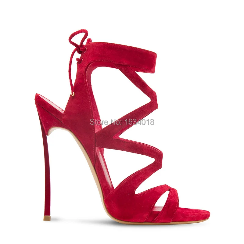 Лучший Бренд Дизайнер Красные Туфли Женщина Металлические Высокой Пятки