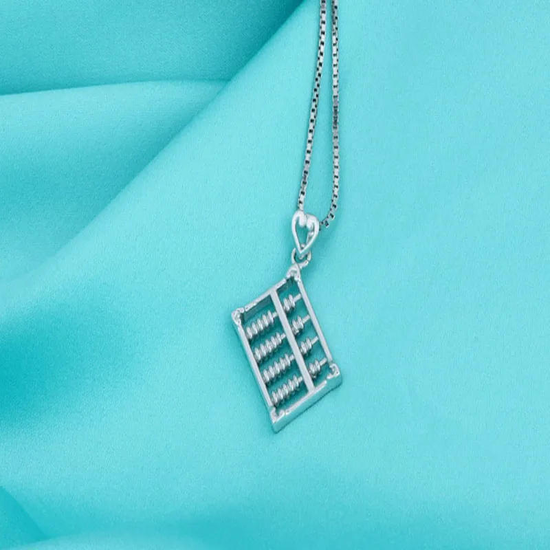 AAA 100% Silver 925 Pendant Necklace Sterling Sliver Jewelry Ancient Abacus Necklaces &amp Pendants Christmas Gift | Украшения и