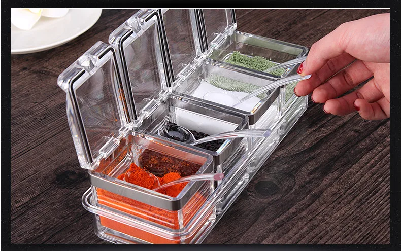 Высокое качество акрил Стекло набор для приправ творческий графинчик соус