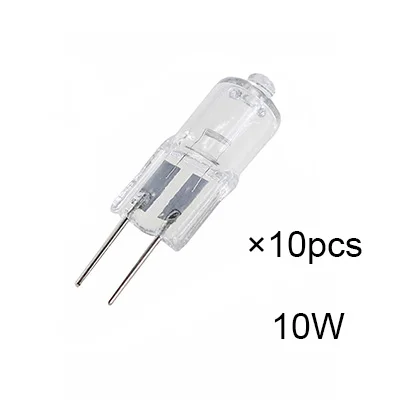 10W 10 шт. Галогенные G4 AC12V 5 Вт 10 Вт 20 Вт 35 Вт 50 Вт лампы G4 галогенные лампы Теплые лампы G4 основа прозрачная/синяя галогенная вставленная кристаллическая лампа - Испускаемый цвет: 10W