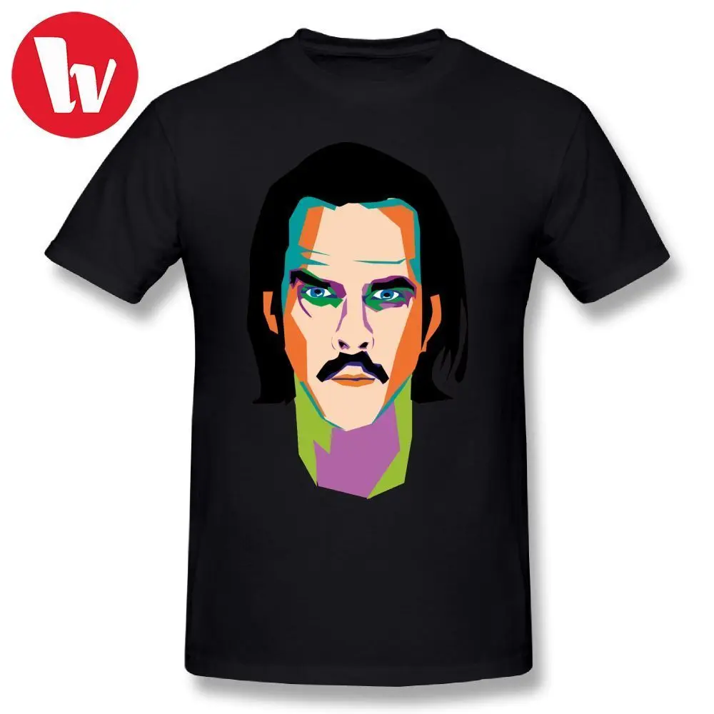 Nick Cave Music Tee Мужская футболка с мультяшным принтом хлопковая Базовая Повседневная