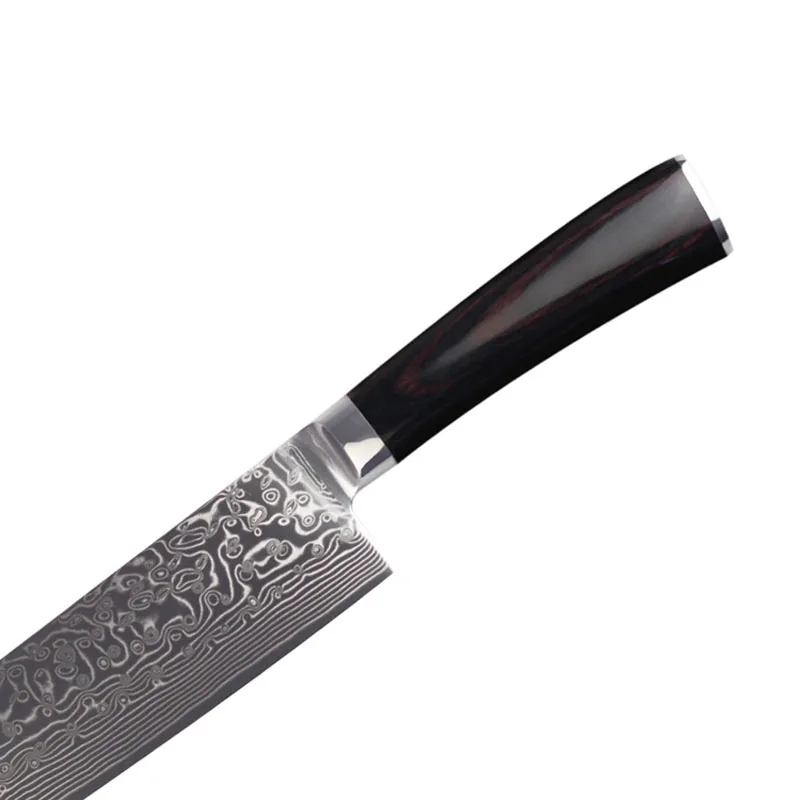 Высокое качество 8 &quotнож шеф повара японский 73 слоев Дамаск VG10 Стальные Кухонные