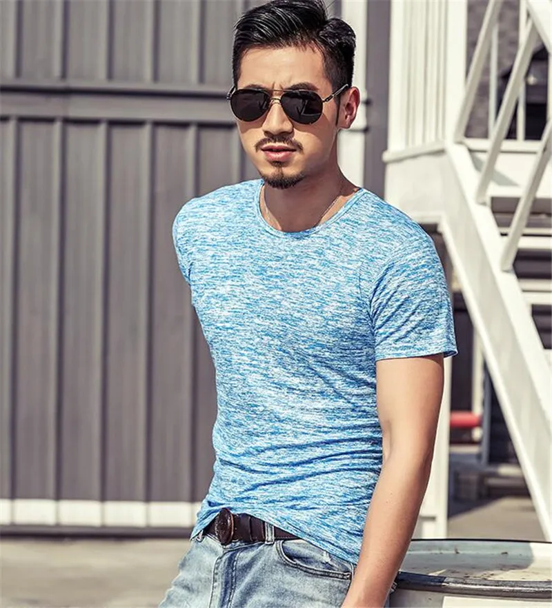 Мужская хлопковая футболка с коротким рукавом и принтом камуфляжная дышащая для