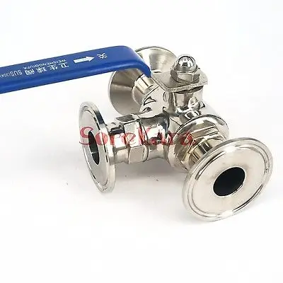 Шаровой кран с тремя отверстиями из нержавеющей стали 304 1 дюйм 25 мм|ball valve|tri clamp