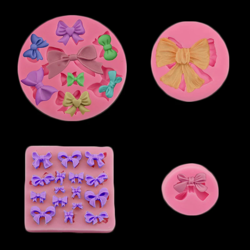 Силиконовые 3d мини формы для банта украшения свадебного торта шоколадная форма