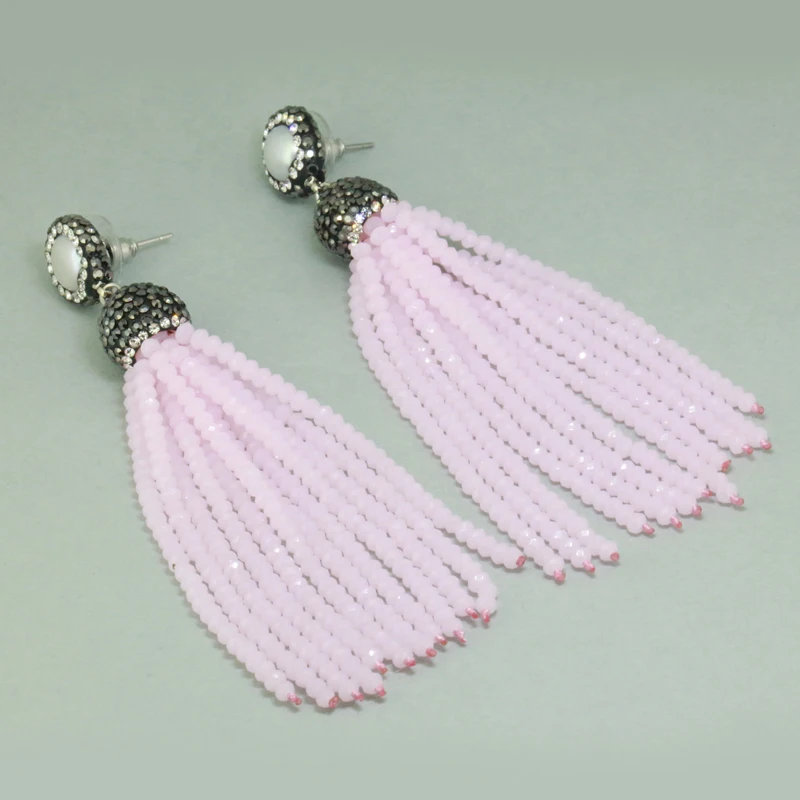 Новинка модные мятно-зеленые светло-голубые темно-розовые 12 рядов толстые бусины