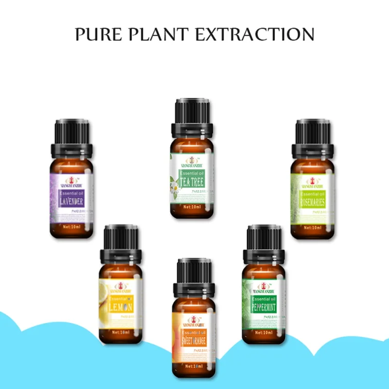 

100% Pure Compound Essential Oils Fragrance for Body Massage Bath Aromatherapy Diffusers Relaxation Refreshing 10ml/pc 6pcs