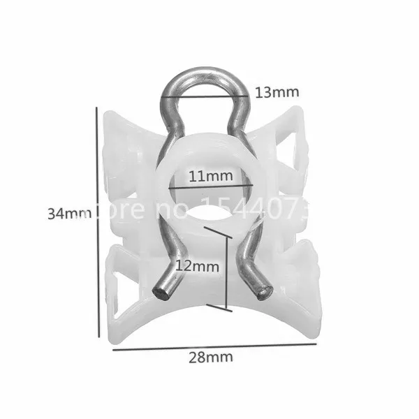 

500 Pcs White Nylon Window Regulator Sliding Pivot Clips for BMW 3 5 7 Series 318i 320i 323i 530i 535i 735iL M5 Z3 51321938884