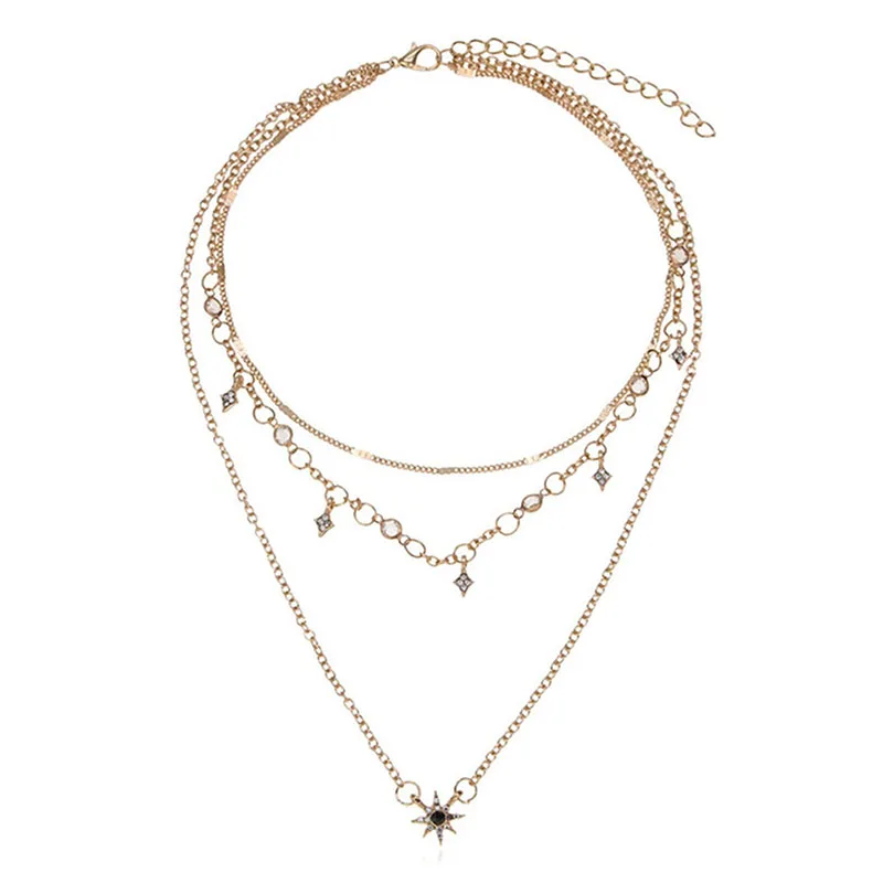Сплав Геометрическая подвеска в форме звезды колье стиле бохо модное Ювелирное