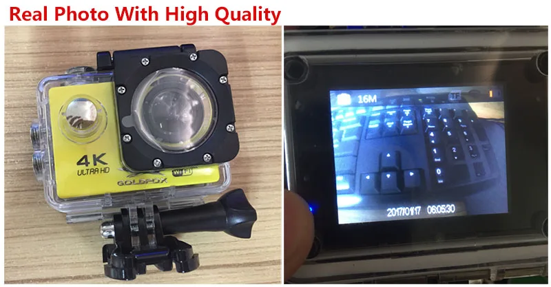 Дешево Экшн-камера F60/F60R, камера 16 МП, 4K, Wi-Fi, 170D, объектив 30 м, для подводной съемки 1080P HD, водонепроницаемая Спортивная цифровая велосипедный шлем кам...