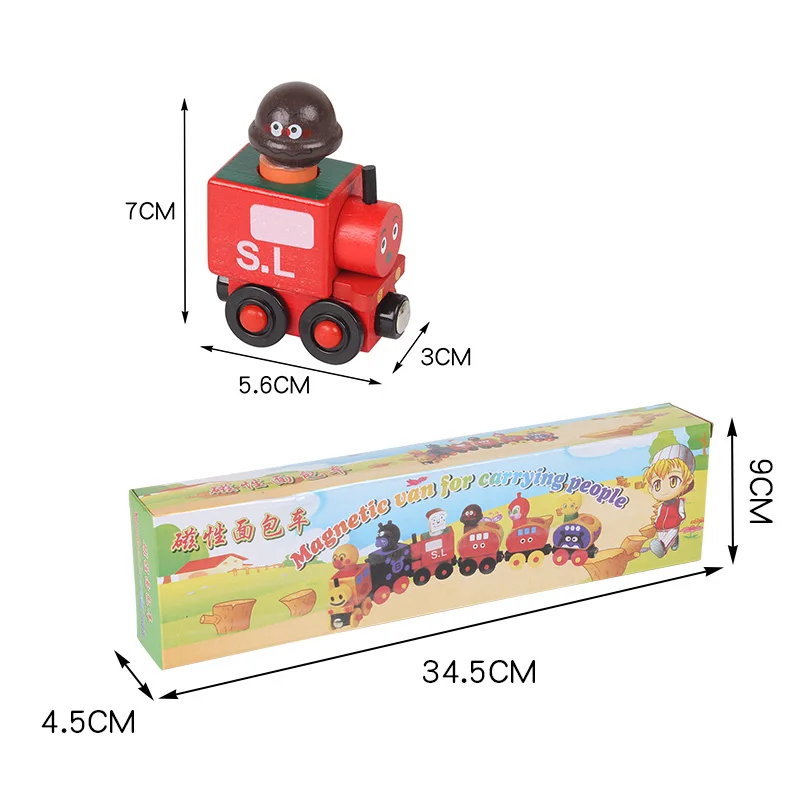 Комплект поезда Anpanman Магнитный фургон для переноски людей поезд детские