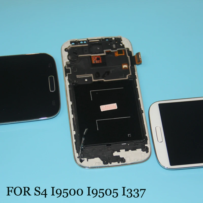 Белый синий для Samsung Galaxy S4 i9500 i9505 ЖК-дисплей кодирующий преобразователь