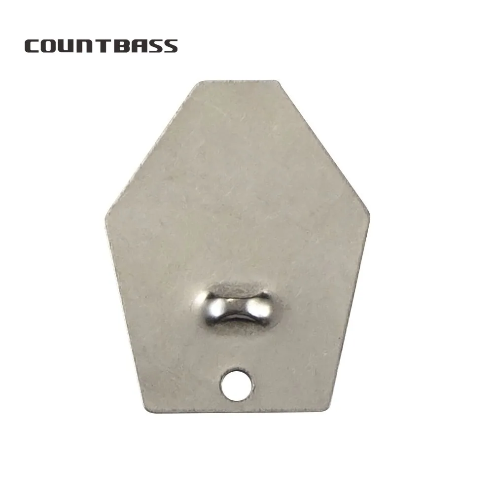 

50pcs COUNTBASS Swim Jig Blade, Stainless Steel Chatterbait Blade, DIY Vibration Jigs, Casting Wobble fishing Jig Lure