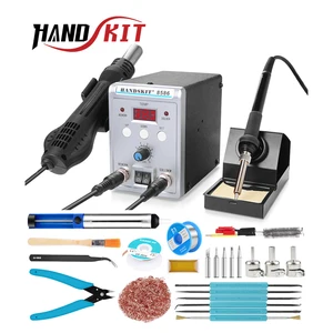 Паяльная станция Staiton 8586 2 в 1 с горячим воздухом SMD Bga, наладочная сварочная станция 220 В, портативная лучшая паяльная станция, сварочные инструменты паяльник электрический паяльная станция паяльный фен
