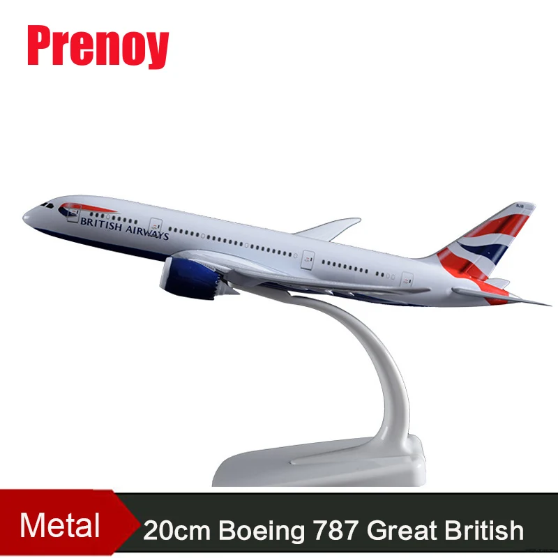 20 см B787 модель Great British Airlines Boeing 787 авиационная Англия Airbus металлическая Коллекция