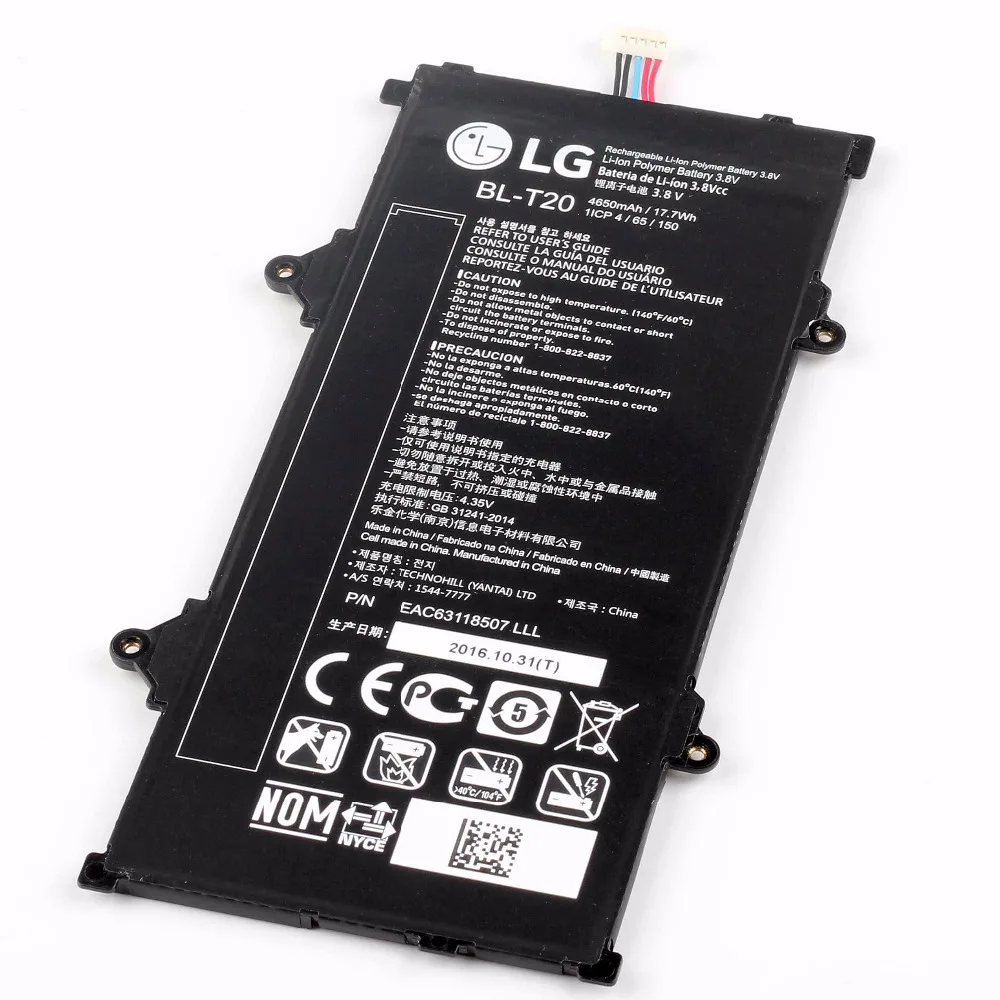 Оригинальный внутренний Батарея для LG BL T20 мобильного телефона G Pad X 8 0 V521 BLT20 4650 мА