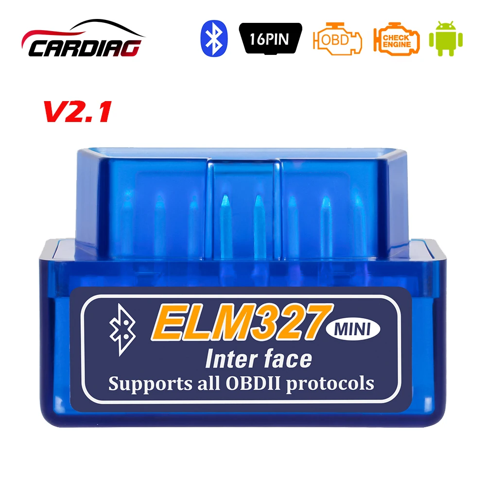 Диагностический сканер ELM327 V2.1 супер мини прибор для диагностики с поддержкой