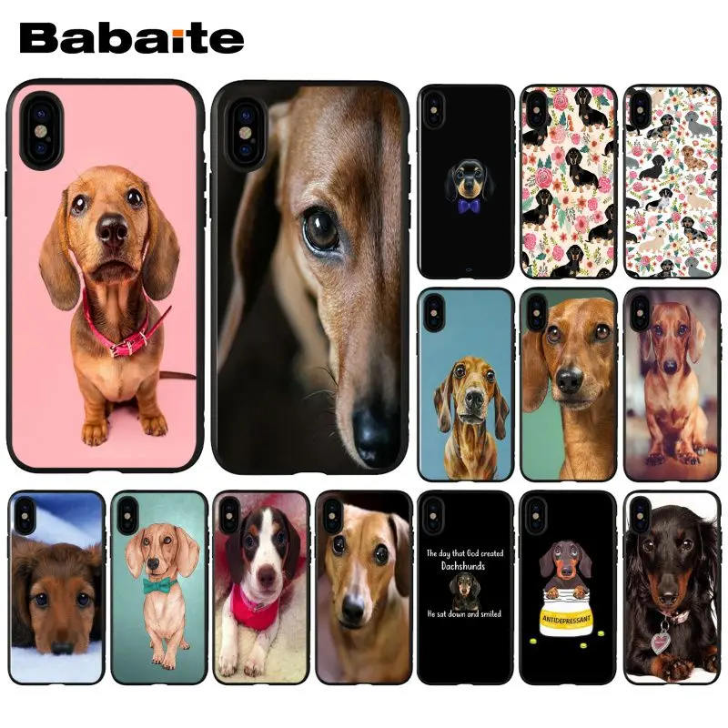 Babaite Такса Собаки красивые аксессуары типа сделай сам для телефона чехол Apple iPhone 8