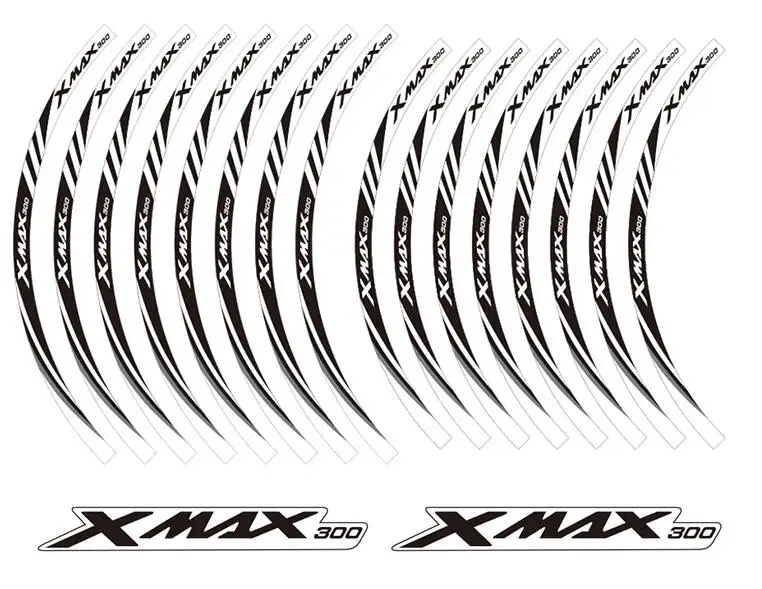 Model 3 KODASKIN обод колеса наклейки в полоску круглые наклейки для Yamaha XMAX X-max 300 - Цвет: Model 3