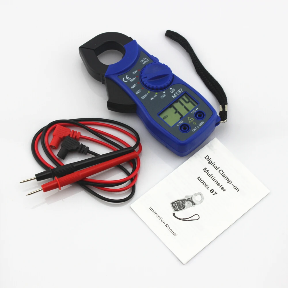 MT87 blue Digital Multimeter Amper Clamp Meter Current Pincers AC/DC Voltage Tester | Инструменты