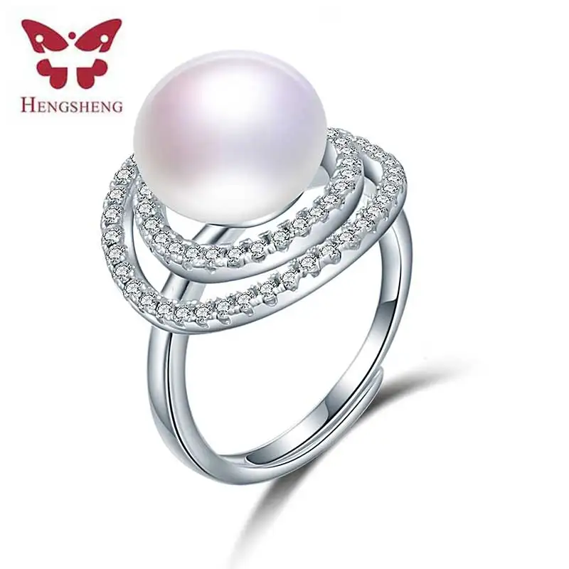 

Женское кольцо с пресноводным жемчугом HENGSHENG, бесплатная доставка, 2019