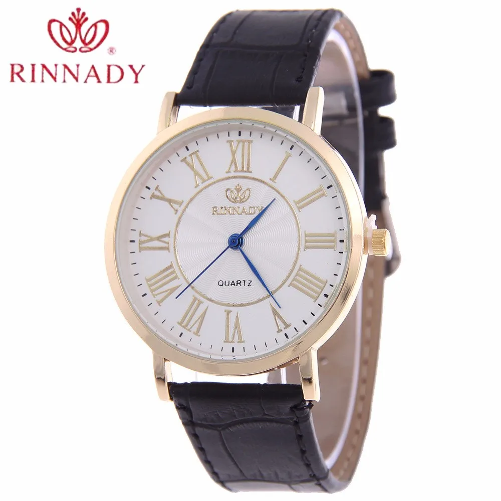 RINNADY популярные мужские и женские топ брендовые Роскошные Кварцевые часы с