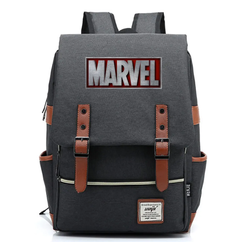 16 Новинка, многоцветная школьная сумка с надписью Marvel, Мстители для мальчиков и девочек, школьная сумка, Холщовый женский рюкзак для подростков, мужской рюкзак - Цвет: 16