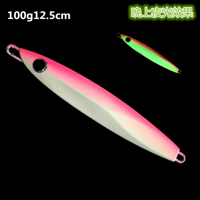 1 шт./лот 12.5cm100gknife джиггинг металлическая ложка высокое качество VIB искусственная приманка лодка рыболовные приманки свинцовая рыба - Цвет: 100g   B
