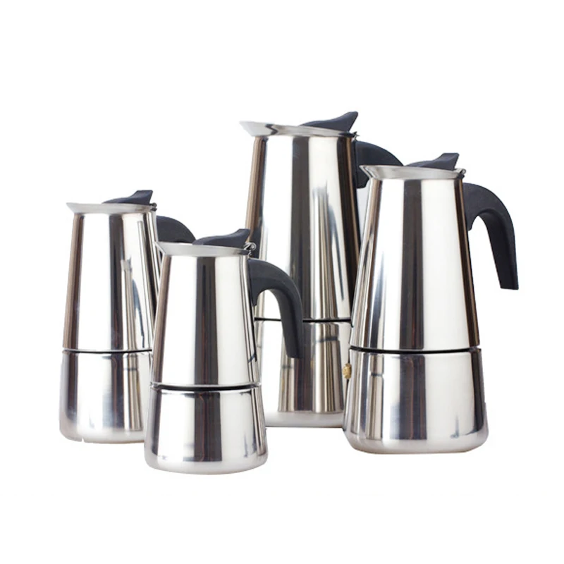 Нержавеющая Moka Эспрессо кофеварка Mocha итальянский топ Moka Cafeteira Cottura Filtro латте плита фильтр кофейник Перколятор