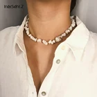 Женское минималистичное ожерелье-чокер IngeSight.Z, из Белого Натурального Камня