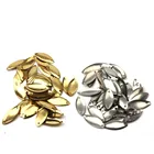 Rompin 100 шт. 7*15 мм приманка для ловли нахлыстом, блестящая шумовая серебристая, золотистая металлическая приманка в виде ложки, блесна, снасть, ивовые лезвия, гладкие, сделай сам