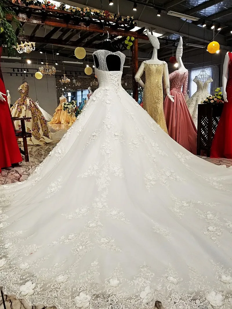 2018 роскошное свадебное платье цвета слоновой кости без рукавов с волнами в