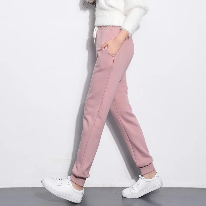 2018 осенние и зимние женские толстые кашемировые брюки теплые повседневные