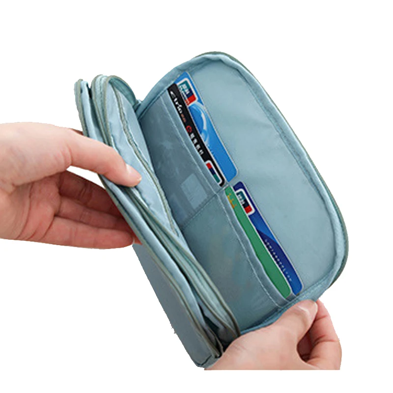 Дорожная двухслойная Сумка для документов дорожный кошелек паспорта