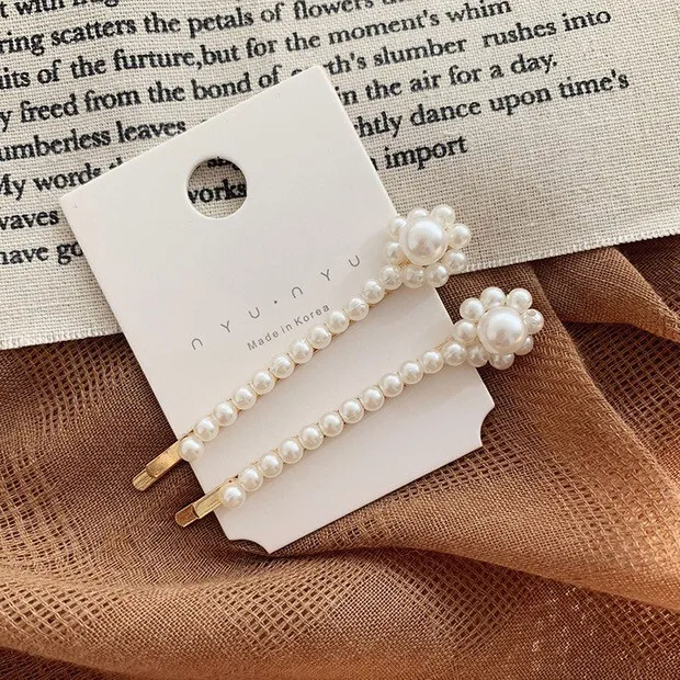1 pair Flower Janpan женские заколки для волос с цветами из искусственного жемчуга, корейская мода, золотые заколки для волос на День святого Валентина, заколки для волос, аксессуары для волос - Окраска металла: 1 pair Flower