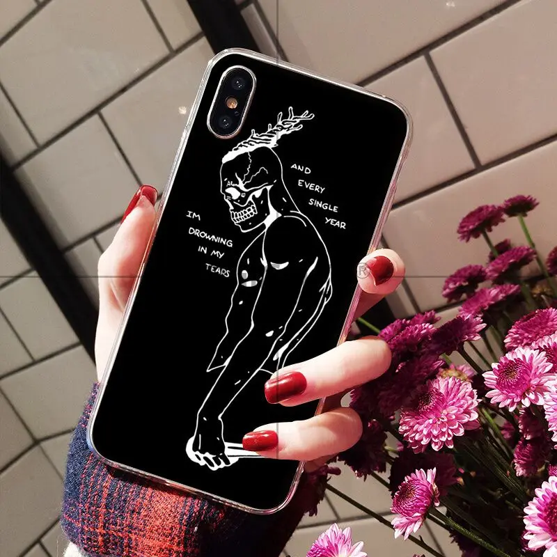 Ruicaica Рэппер XXXTentacion умный чехол прозрачный мягкий для iPhone X XS MAX 6 6s 7 7plus 8 8Plus 5 5S SE XR |